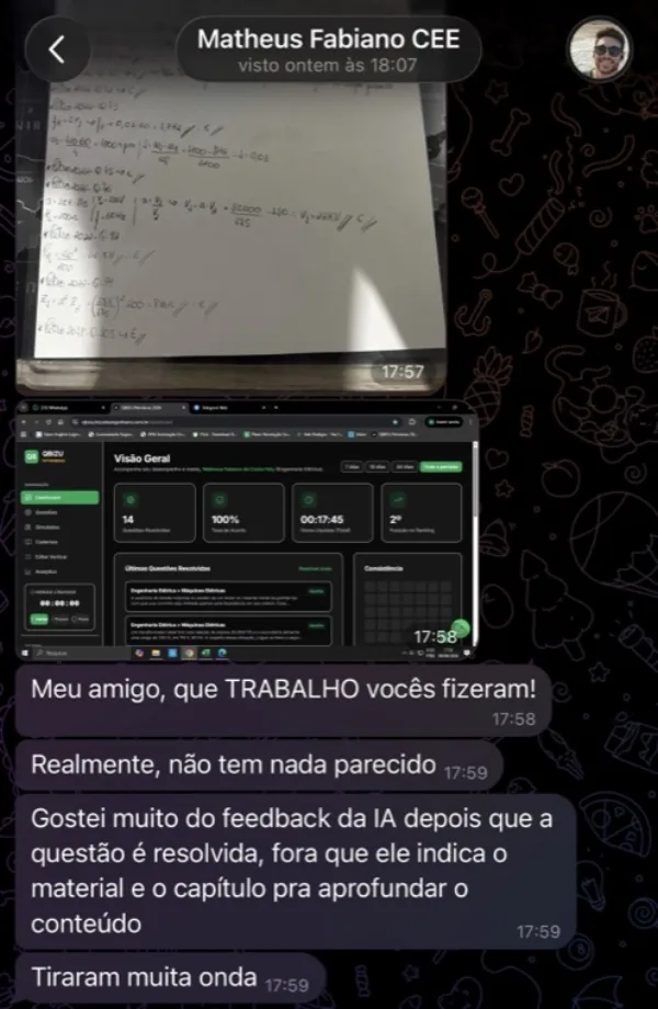 Depoimento de aluno do QBizu Petro