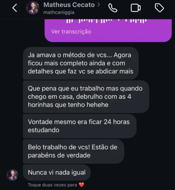 Depoimento de aluno do QBizu Petro