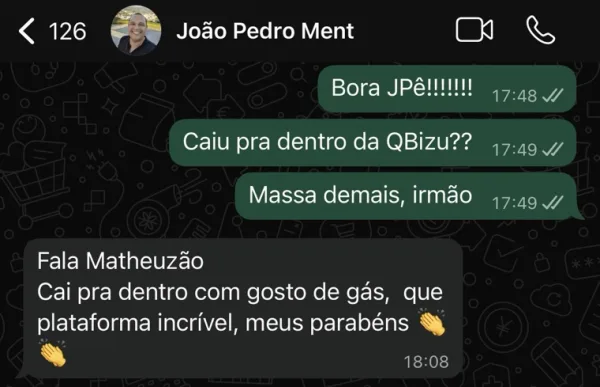 Depoimento de aluno do QBizu Petro