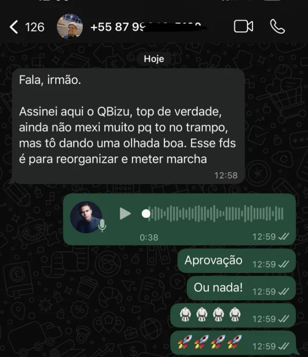 Depoimento de aluno do QBizu Petro